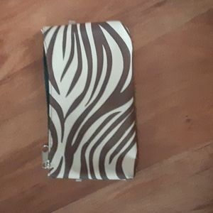 Brown Zebra Print coin purse